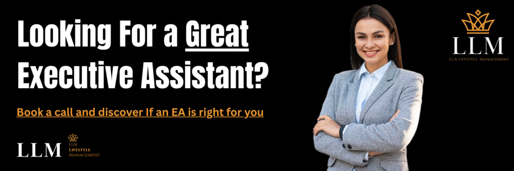 remote executive assistant at the desk